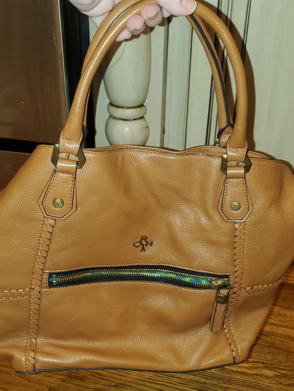 OrYANY Tan Leather Handbag